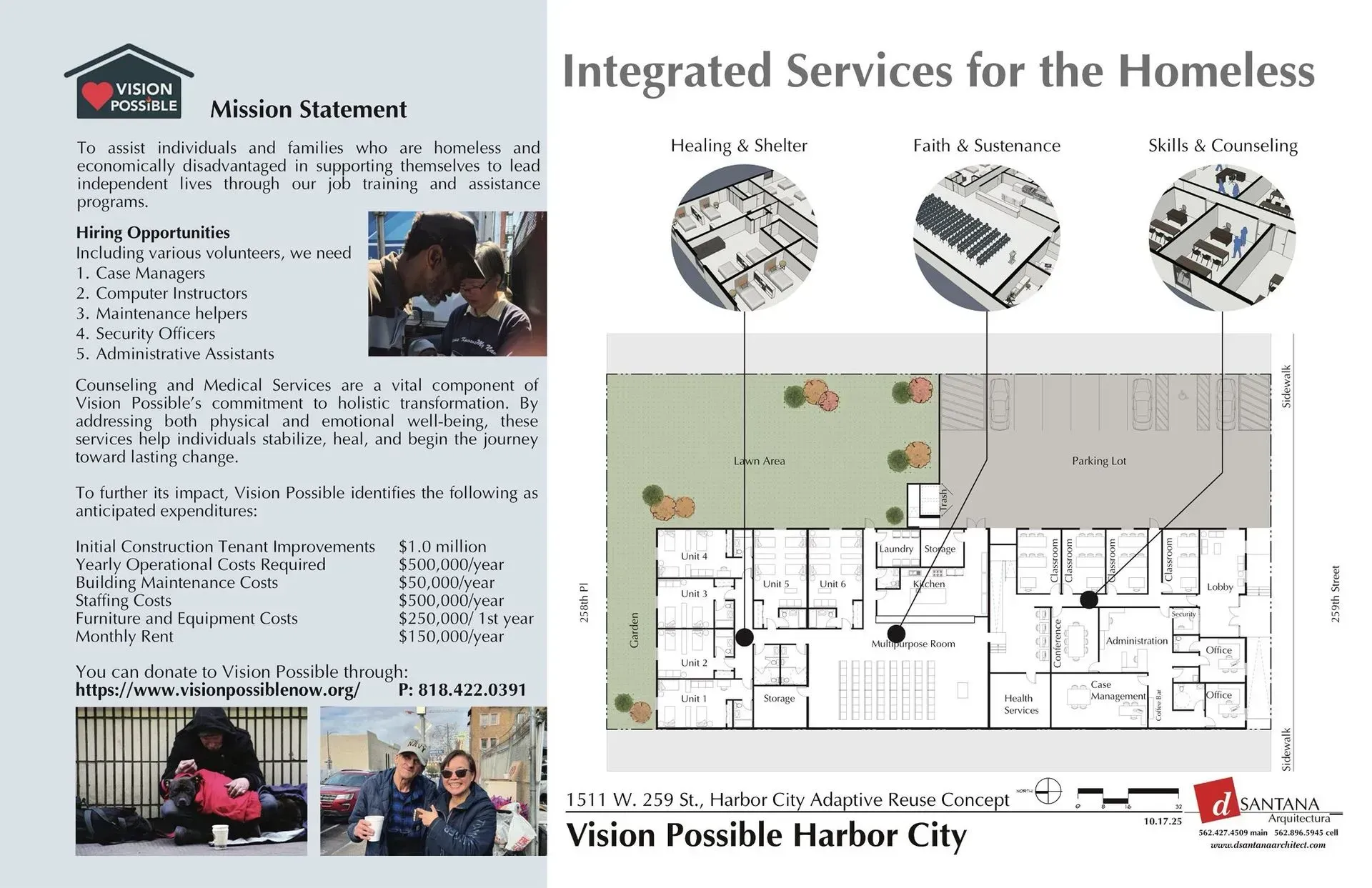 Informational flyer for Vision Possible Harbor City.