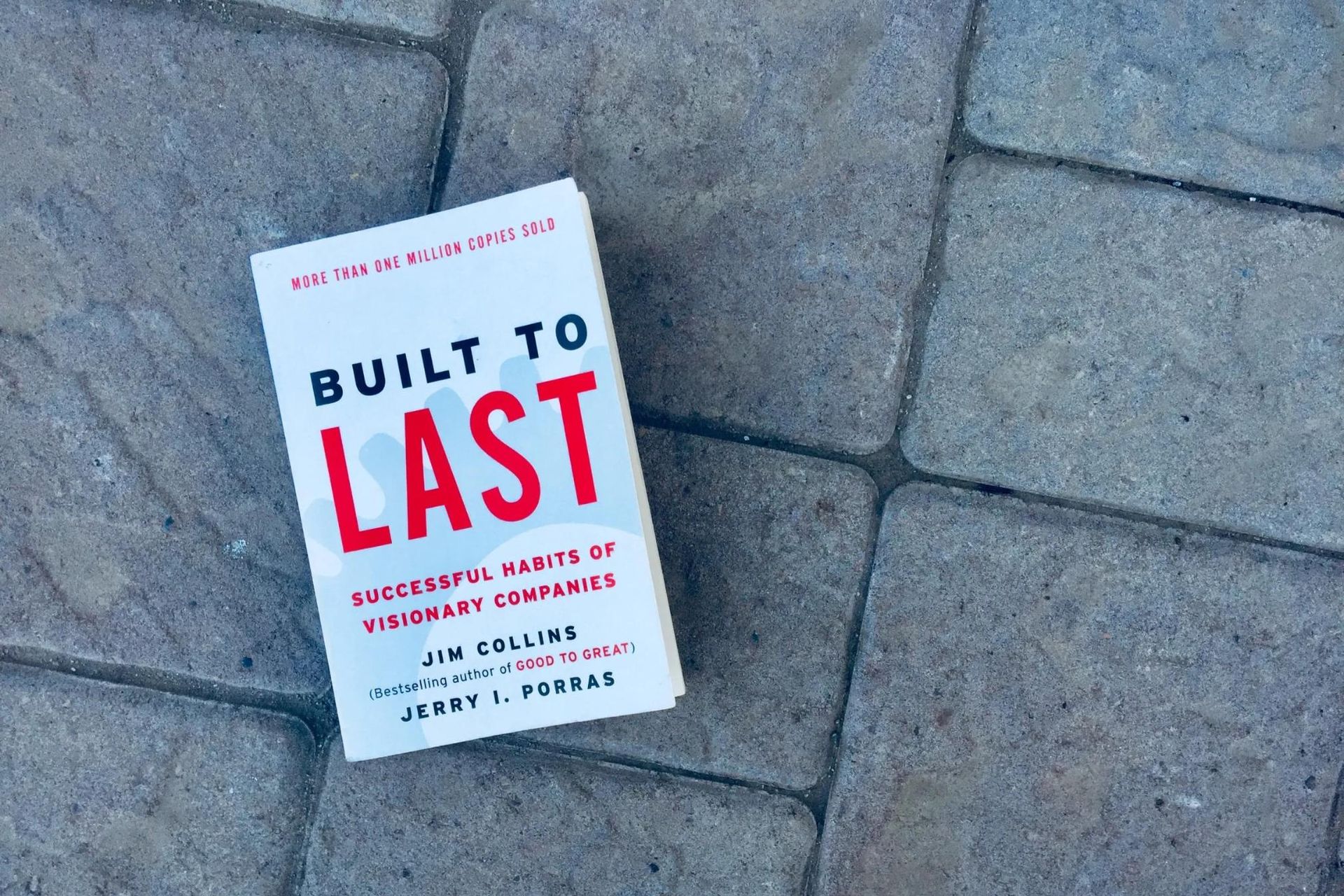 This image features a top-down view of the business book 