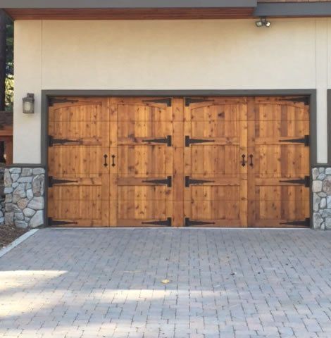 Stained Wood Garage Door 2 — Diamond Springs, CA — Sierra Nevada Overhead Door