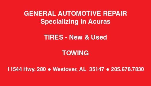 Business Card #3 — Westover, AL — Taylor Automotive And Towing
