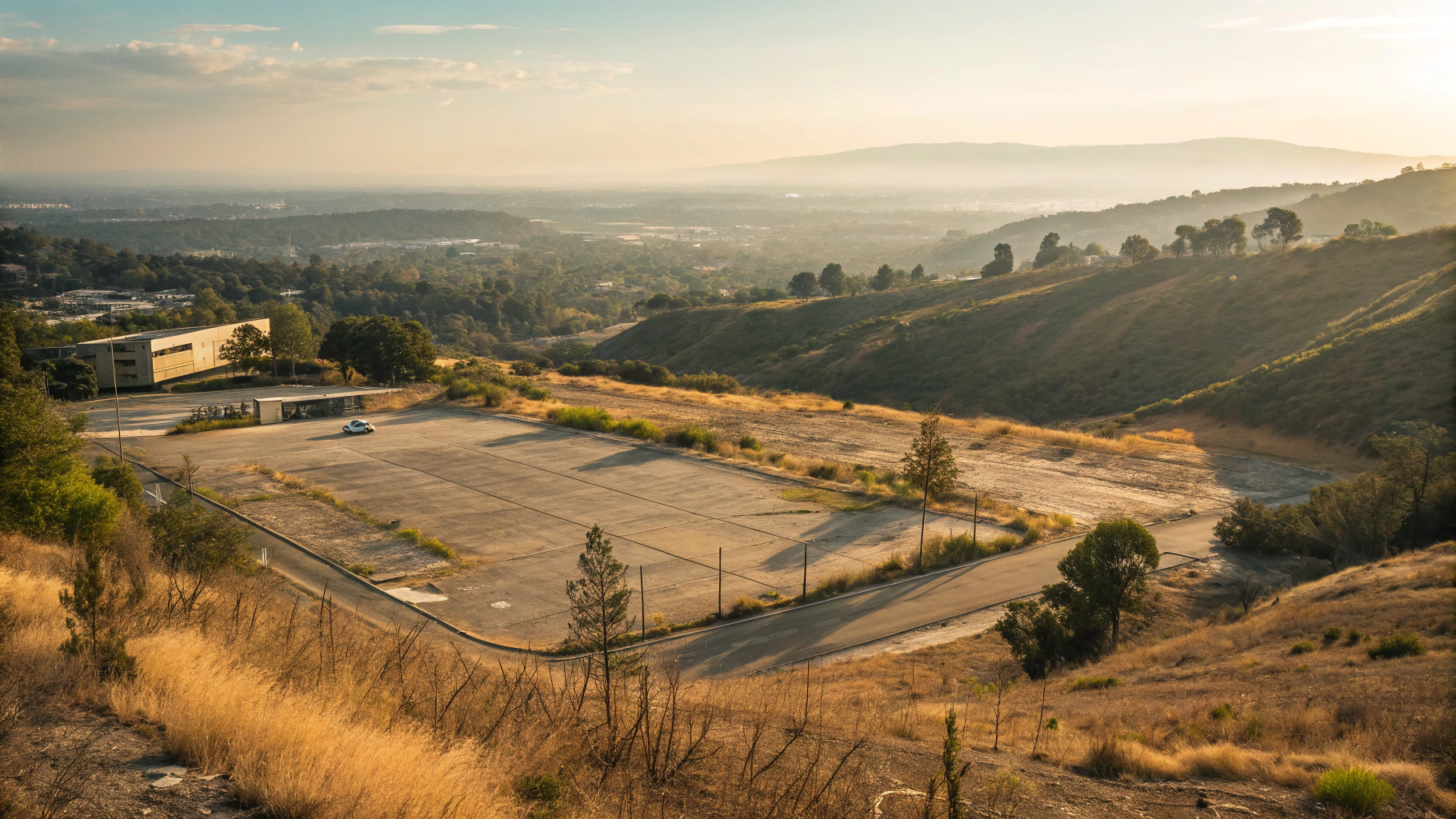 Blue house with white trim, green lawn, and blue sky.