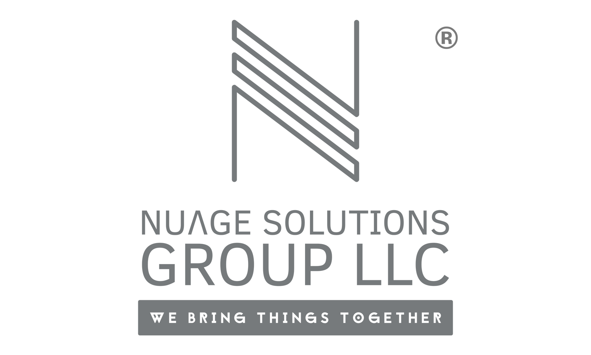 A logo for a company called Nuage Solutions Group llc.