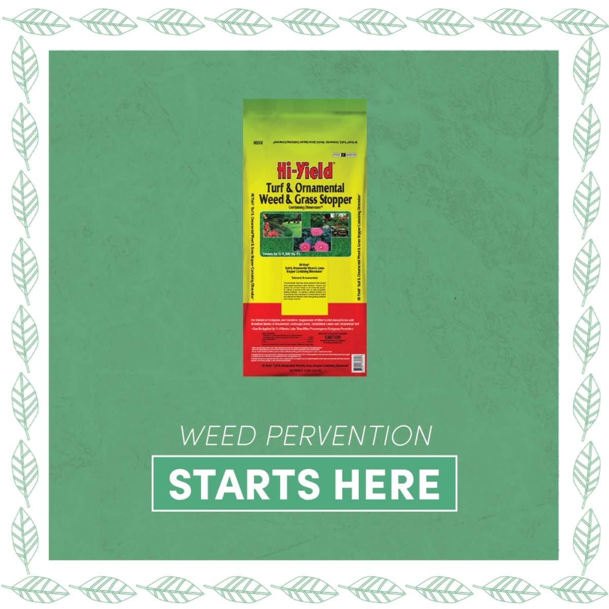 Pre emergent herbicide used early in Spring to prevent the sprouting of weeds.