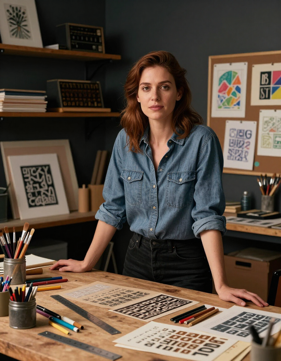Allie Rooks in her studio