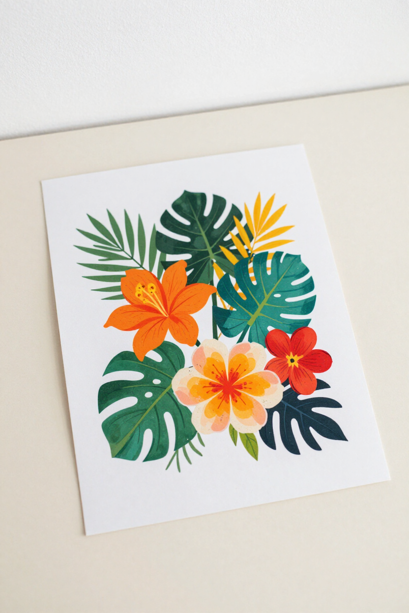 Custom vector illustration flat-lay
