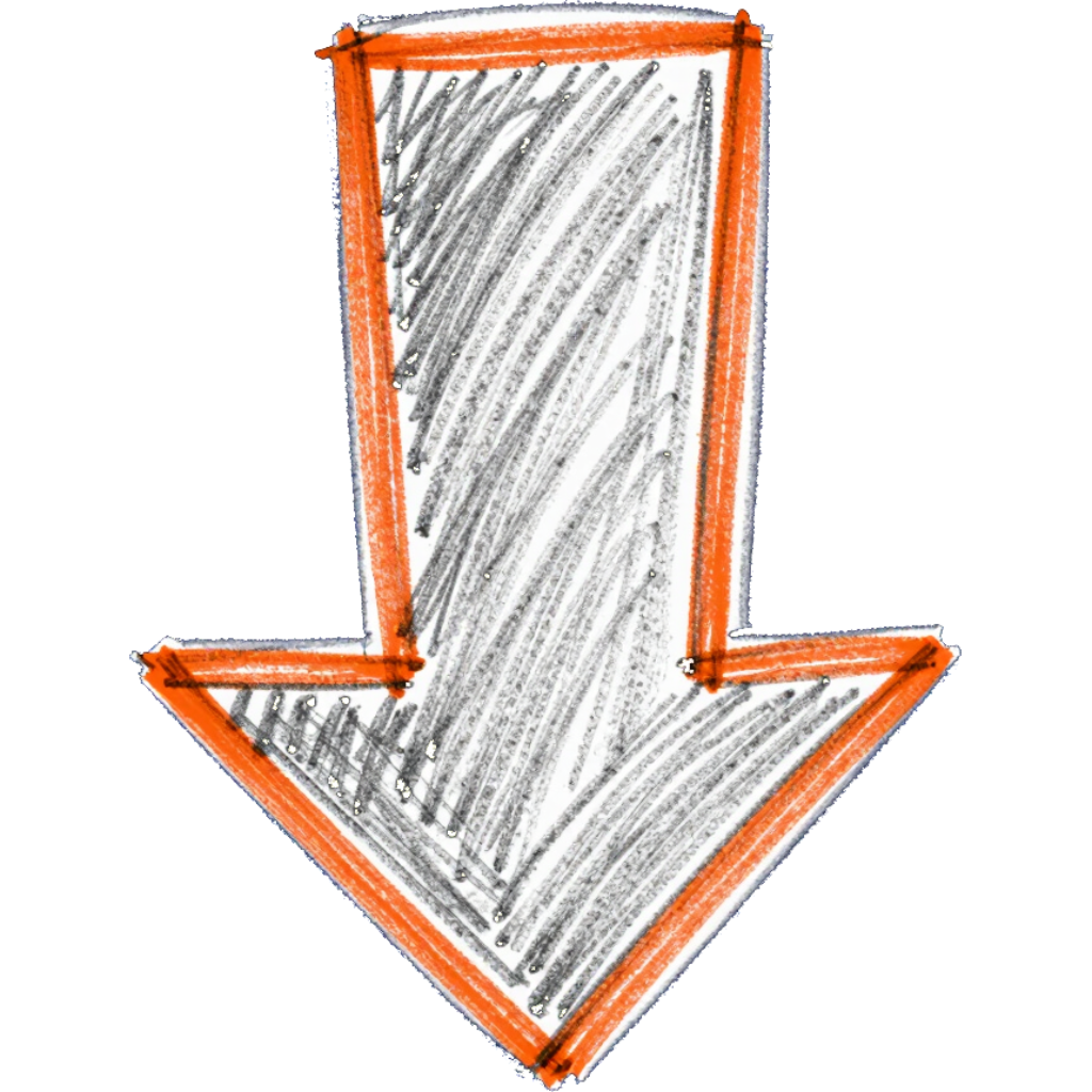 section transition arrow orange