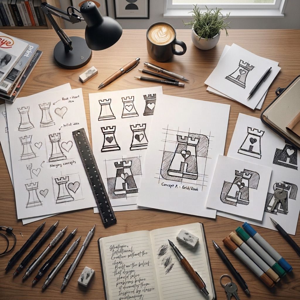Discover phase — sketches and mood board