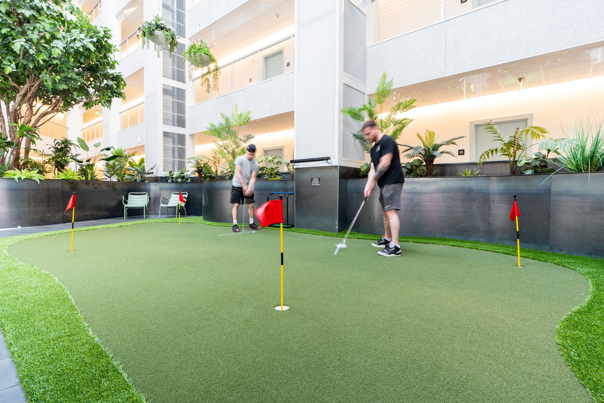 atrium putting green