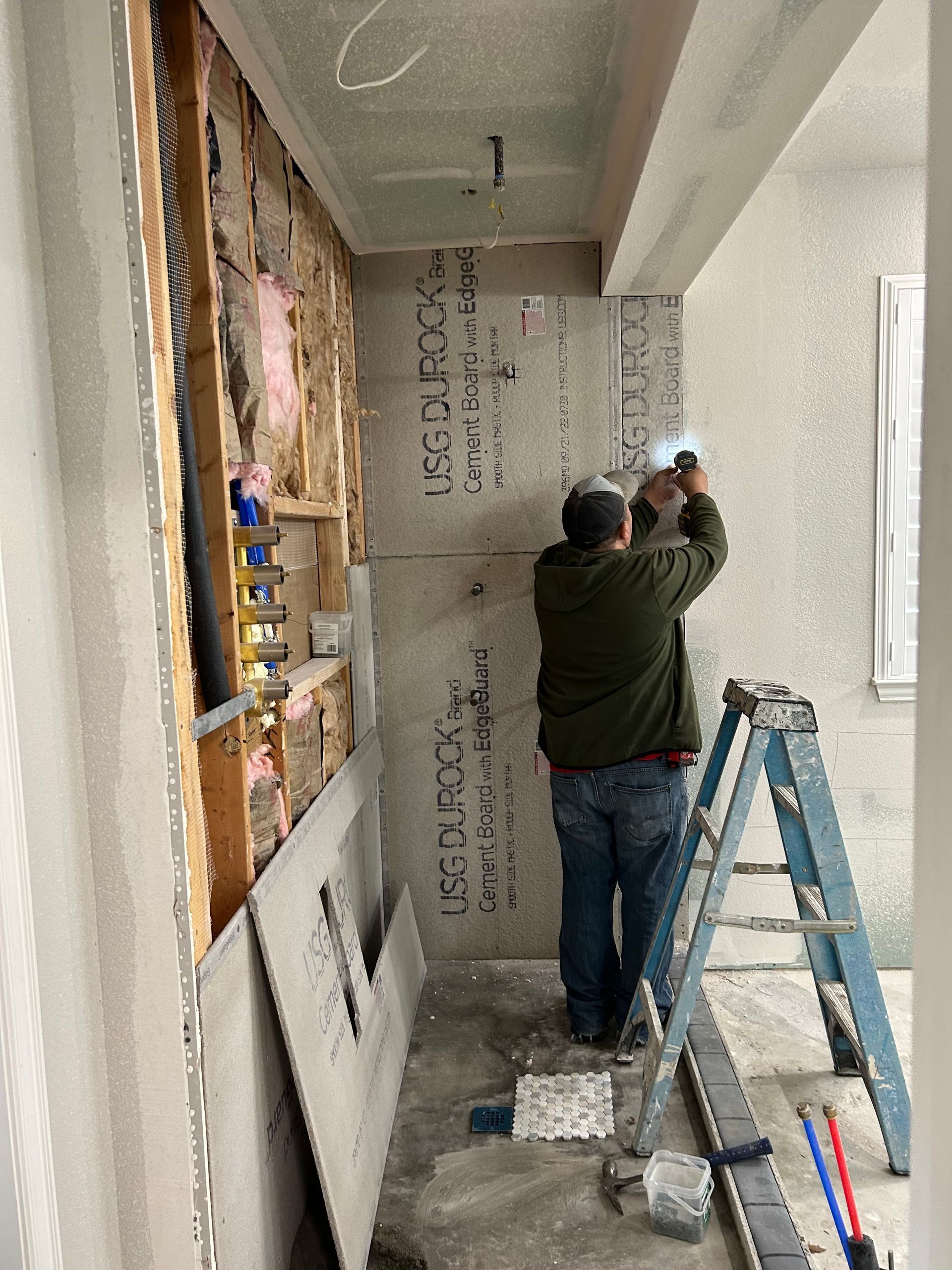 Painter Painting The Ceiling In White Color - Gainesville, TX - Morris Painting & Renovation