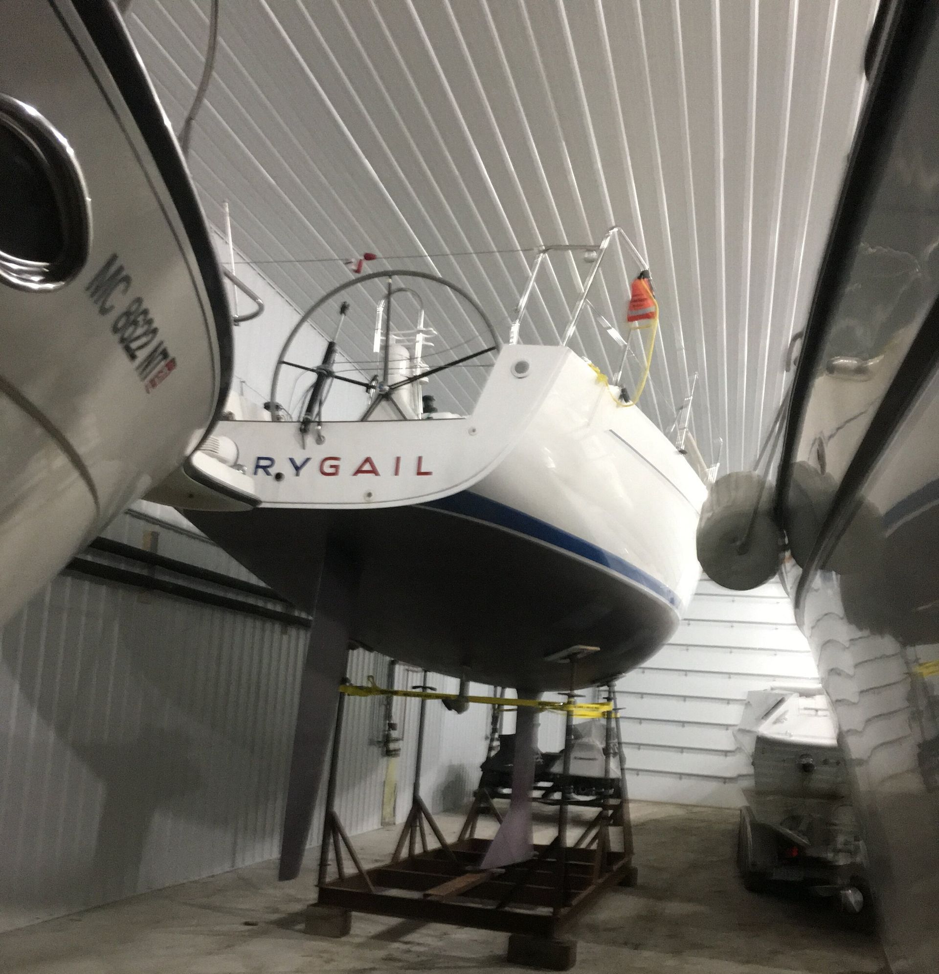 snug harbor marina's indoor storage for boats