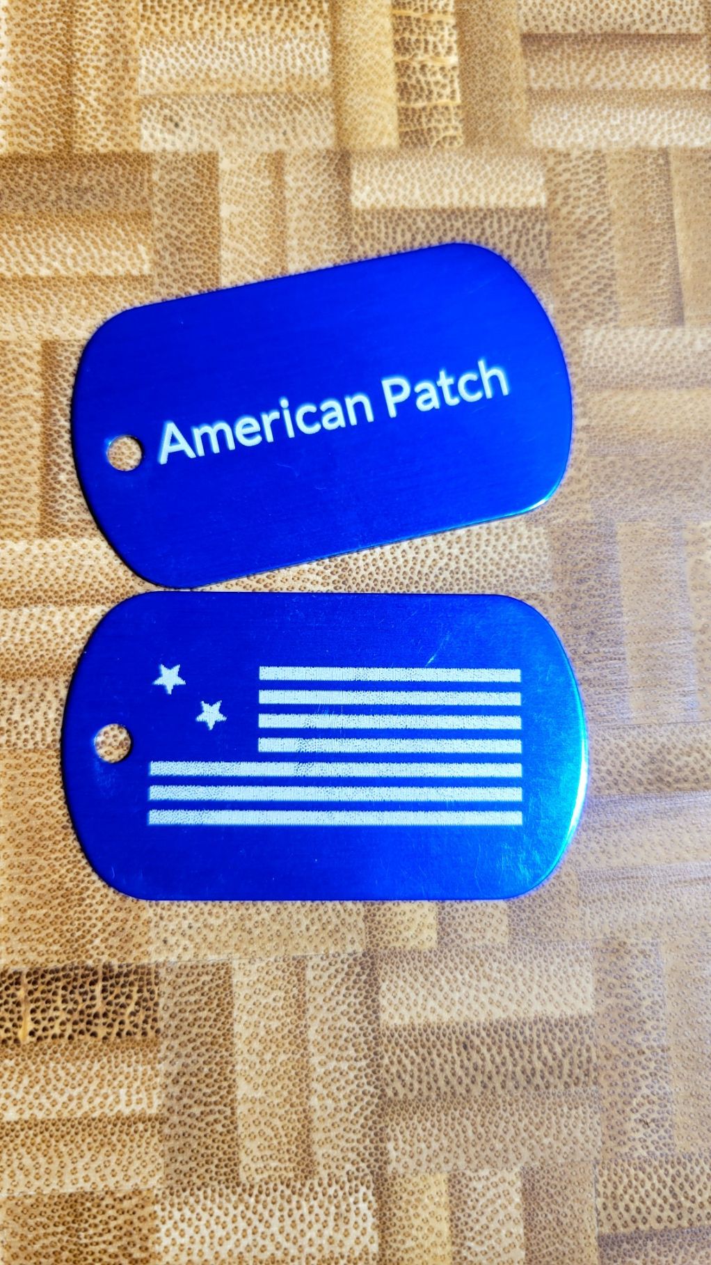 American Patch Dog Tag (Blue)