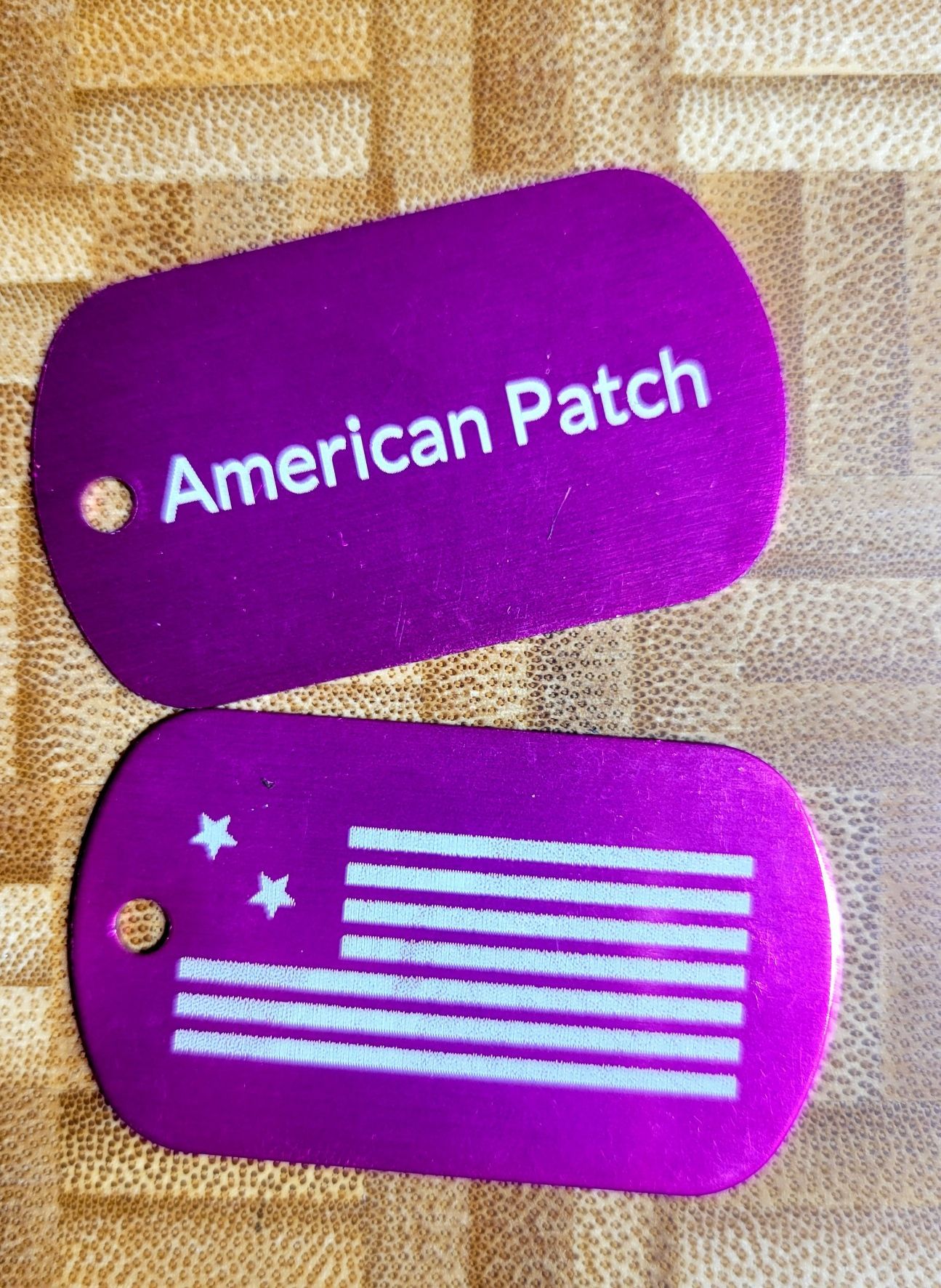American Patch Dog Tag (Pink)