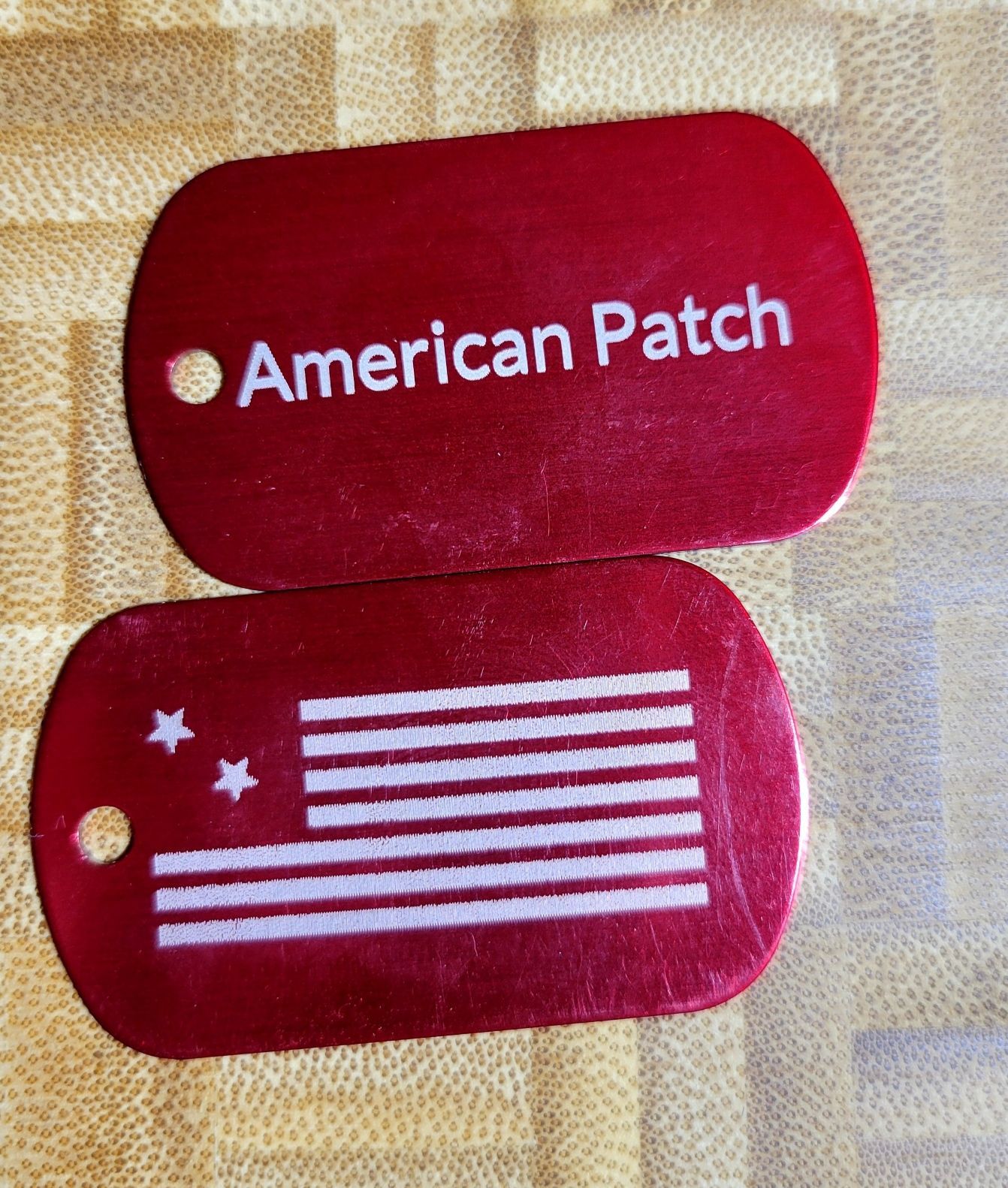 American Patch Doa Tag (Red)