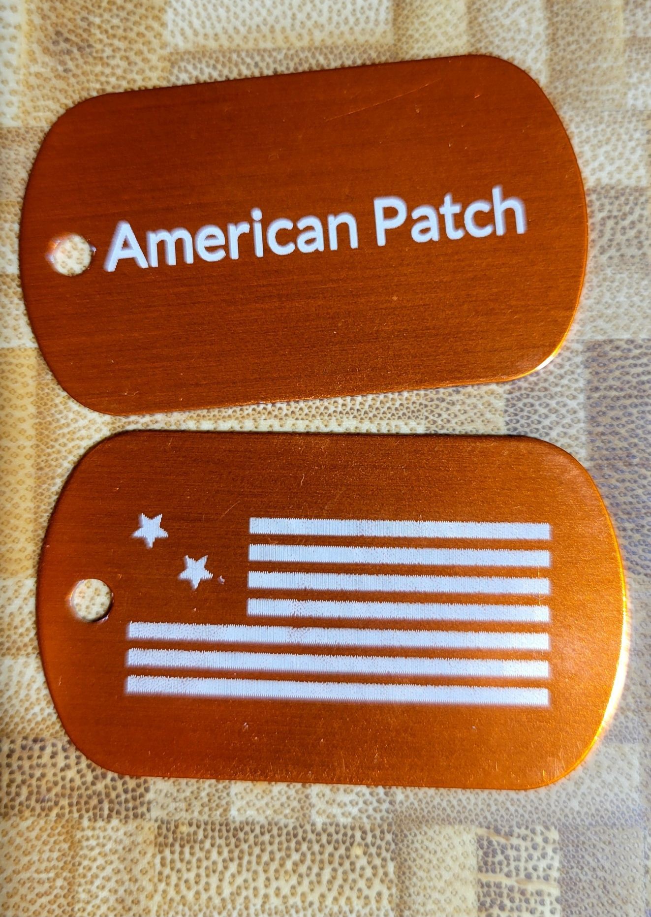 American Patch Dog Tag (orange)