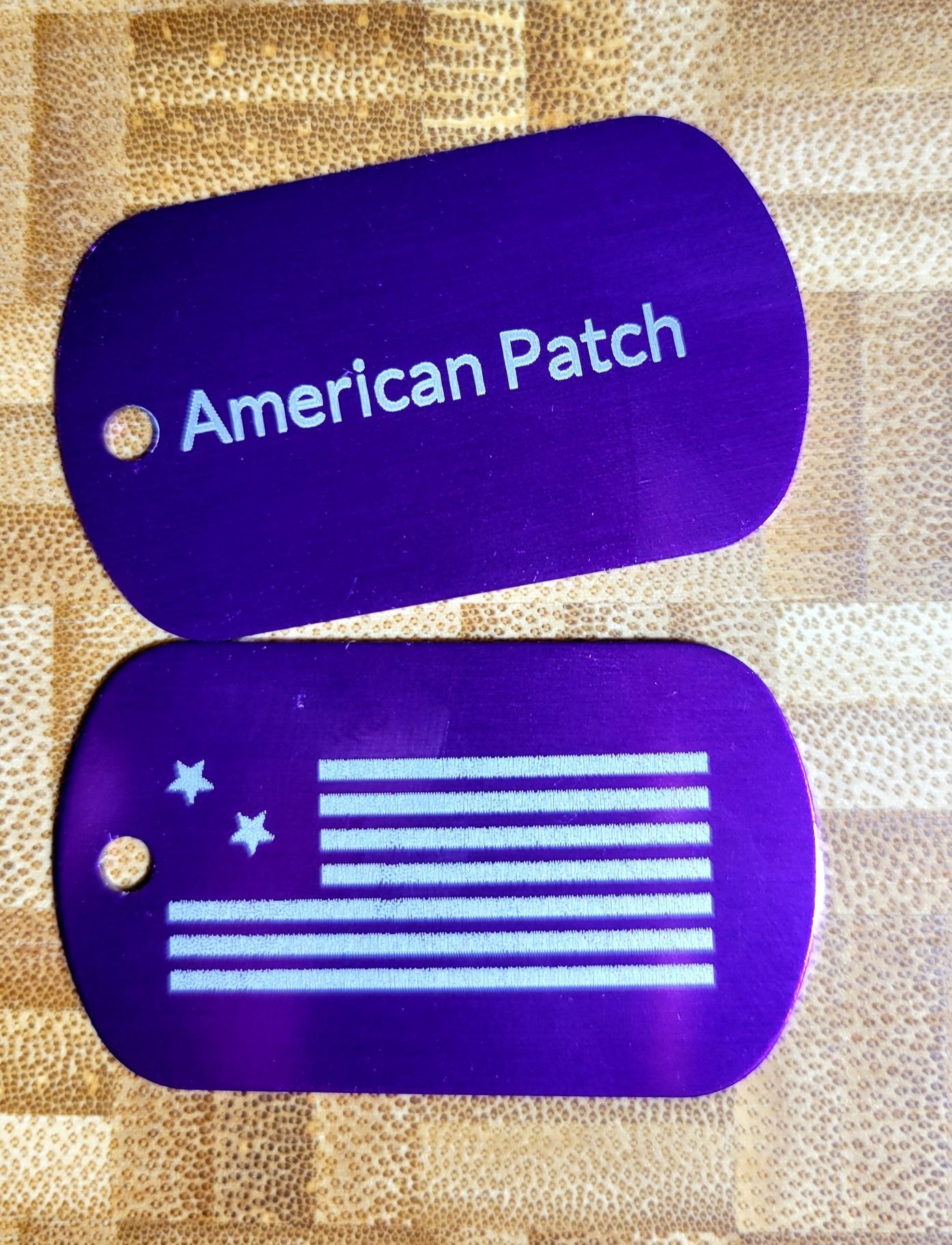 American Patch Dog Tag (Purple)