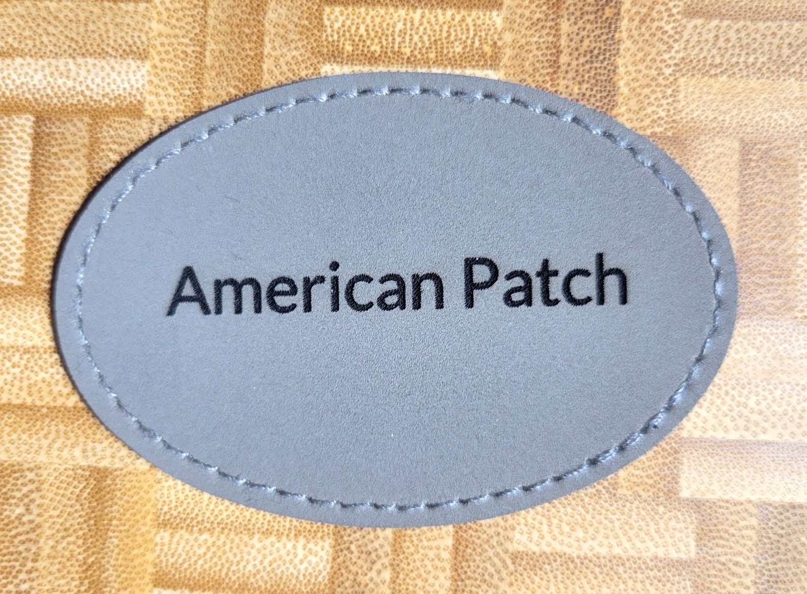 Oval Iron on patch (Gray)
