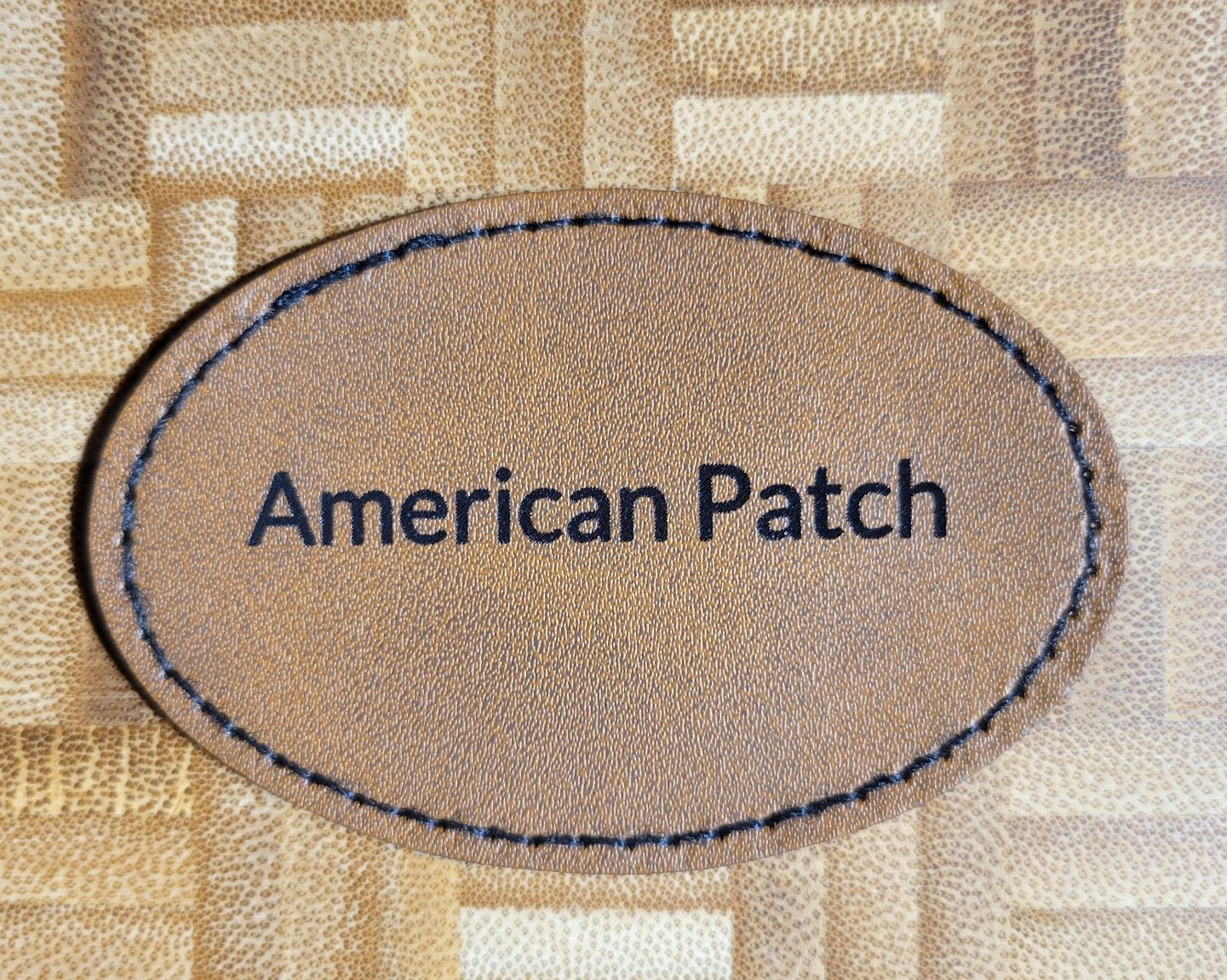 Oval Iron on patch (Brown)