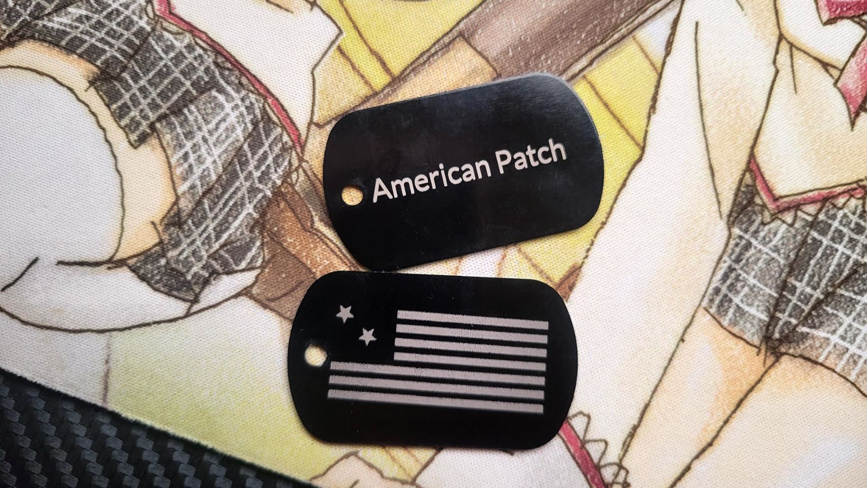 American Patch Dog Tag (Black)