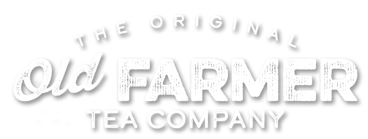 The logo for the original old farmer tea company