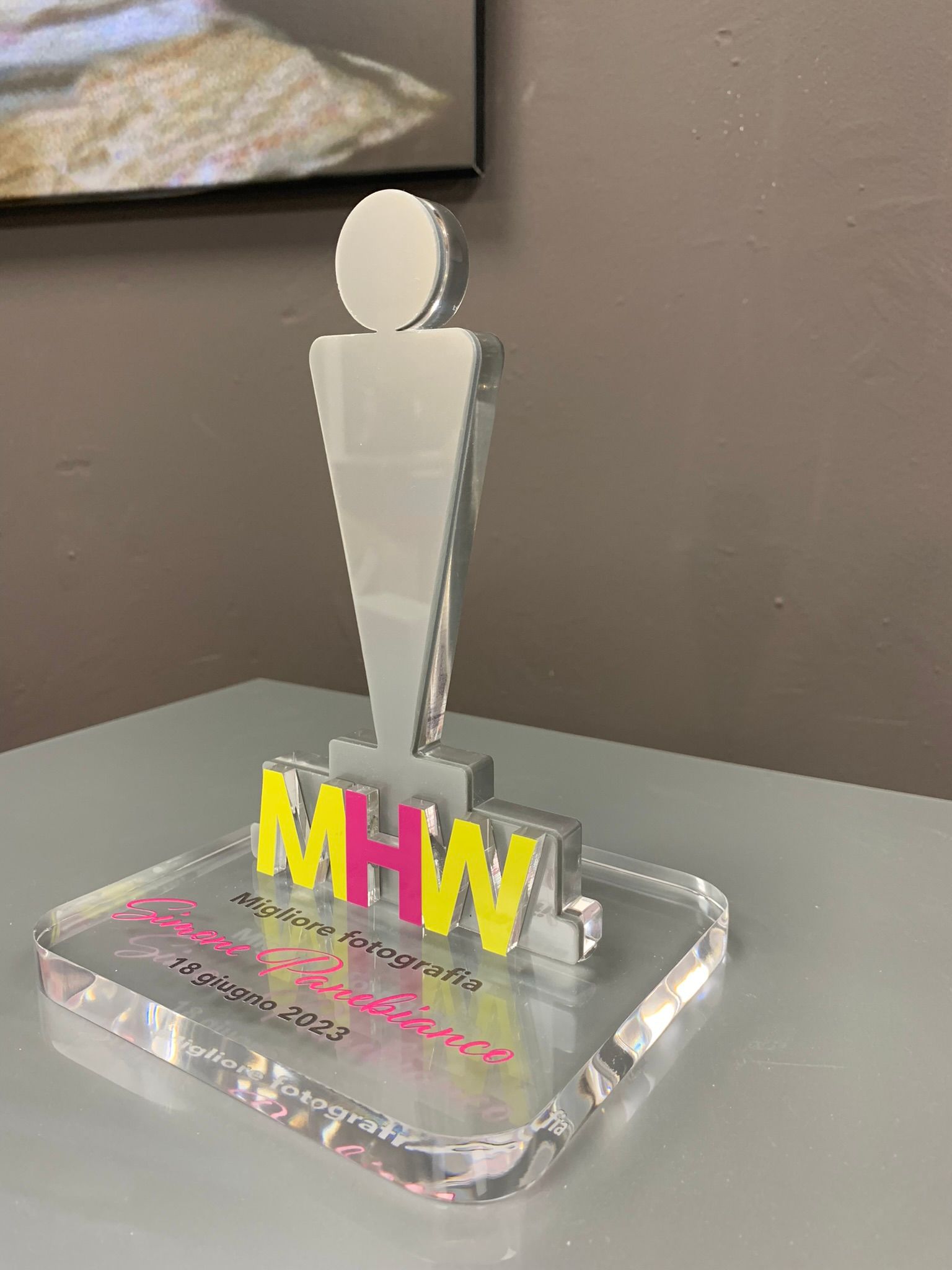 premio in plexiglass