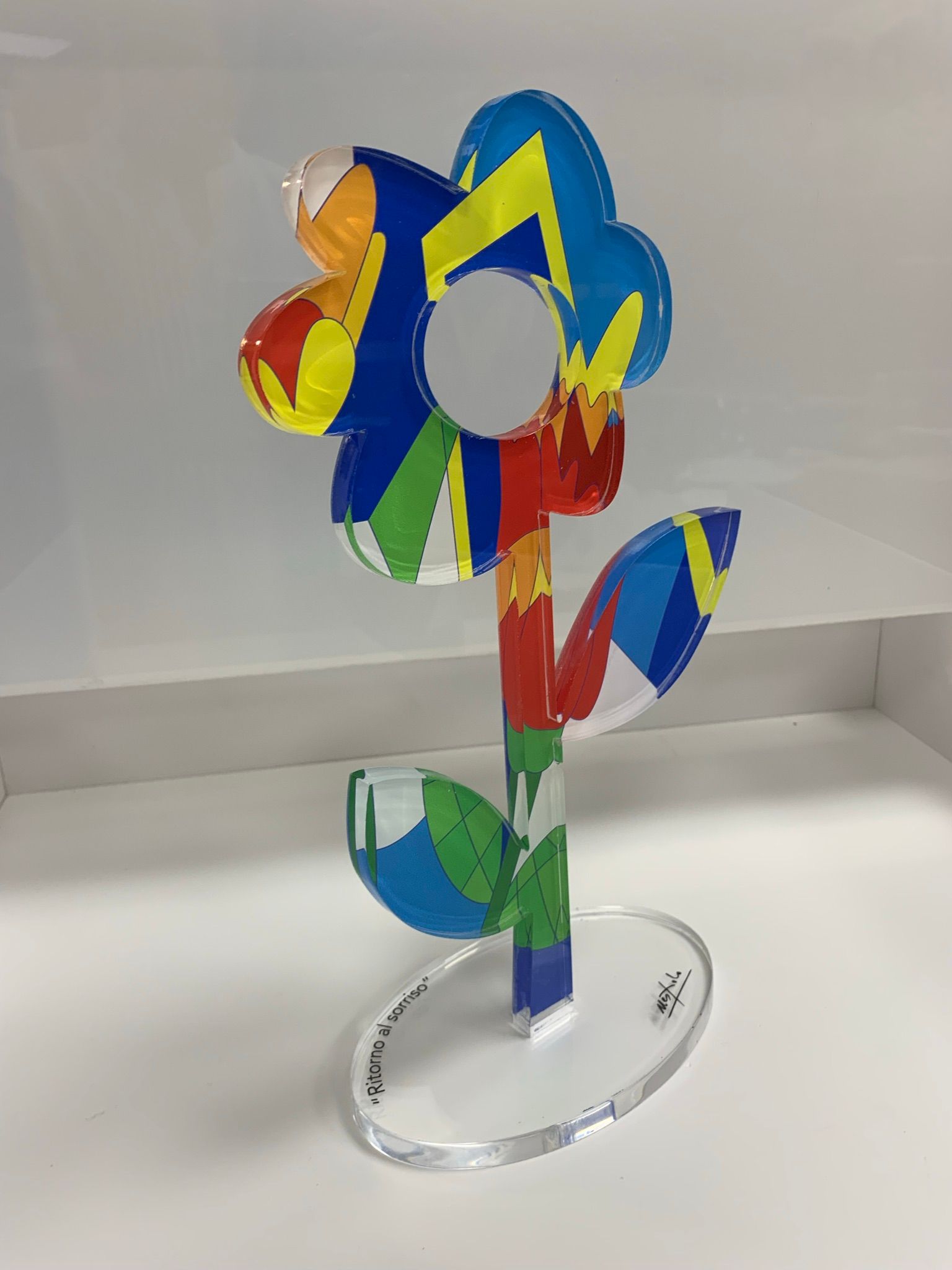 fiore in plexiglass