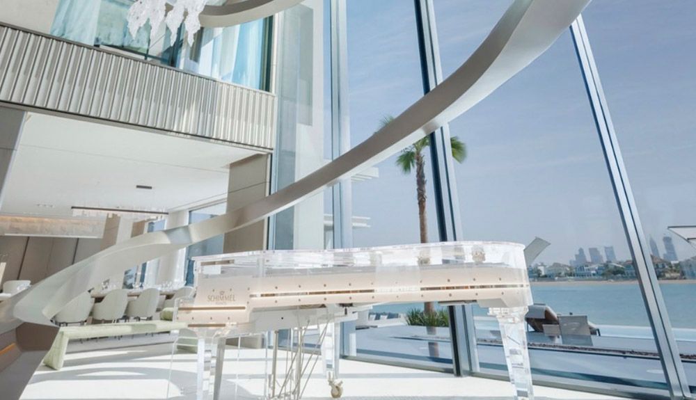 SCHIMMEL Glass Piano inside home, VIP Pianos