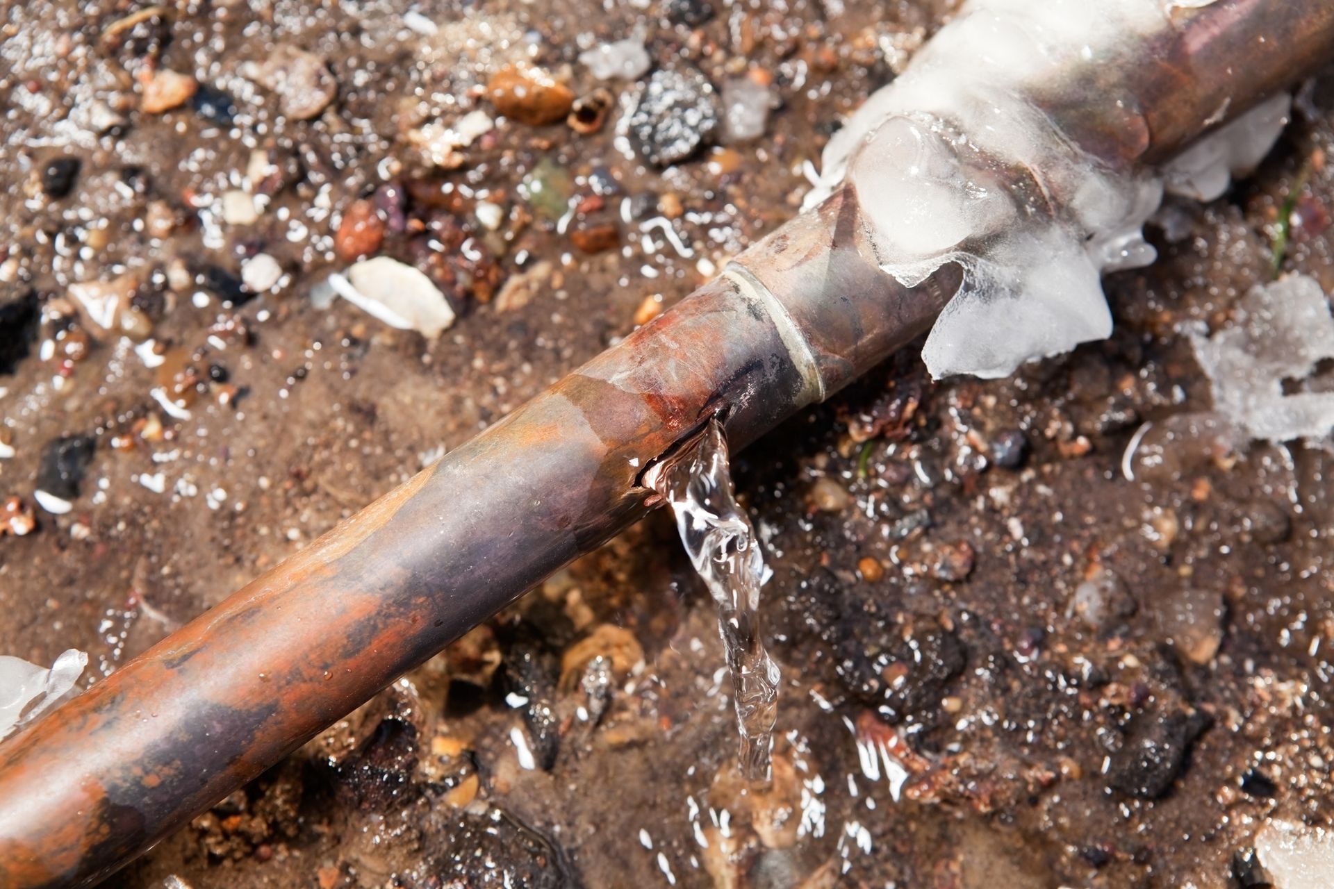 A frozen broken pipe.