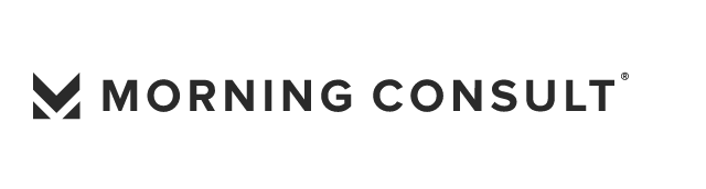 A black and white logo for morning consult on a white background.