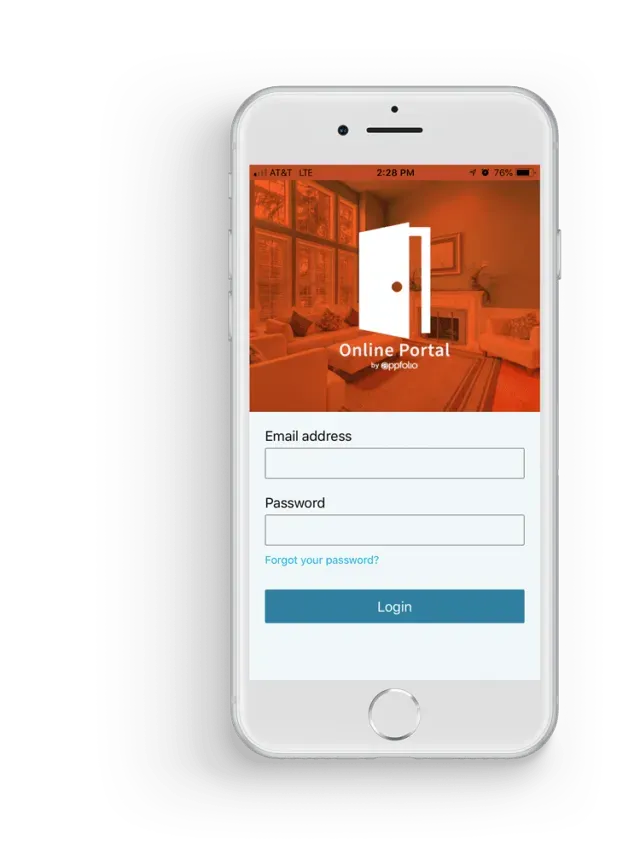 Online Portal app on iPhone