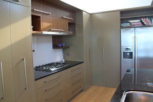 View of a storage cabinets built for kitchen