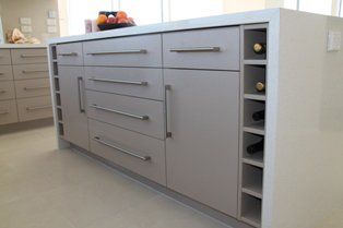 View of a kitchen cabinets designed by experts 
