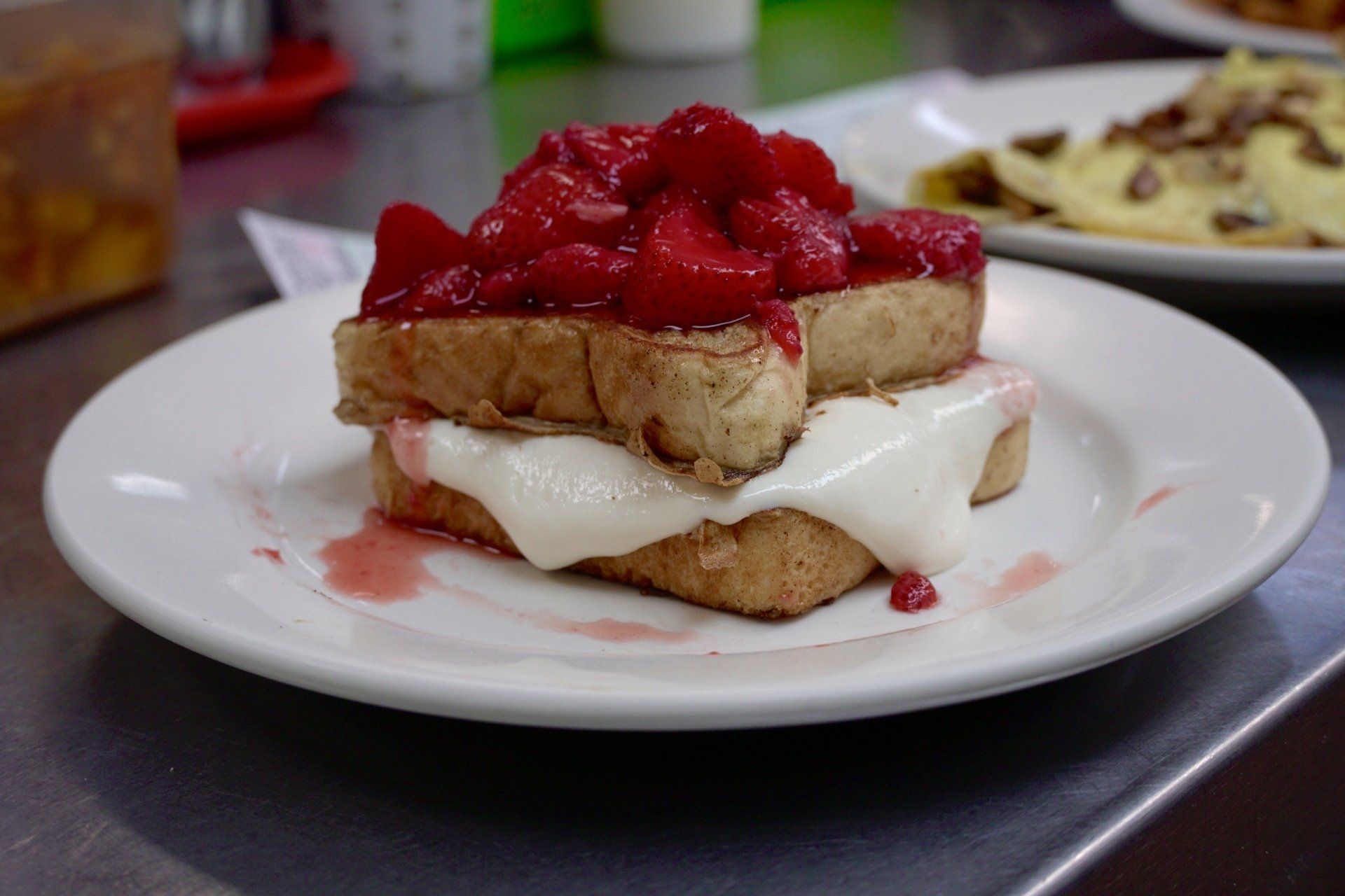 Little George's Restaurant Strawberry Stuffed French Toast