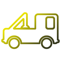 Roadside assistance with tow truck icon