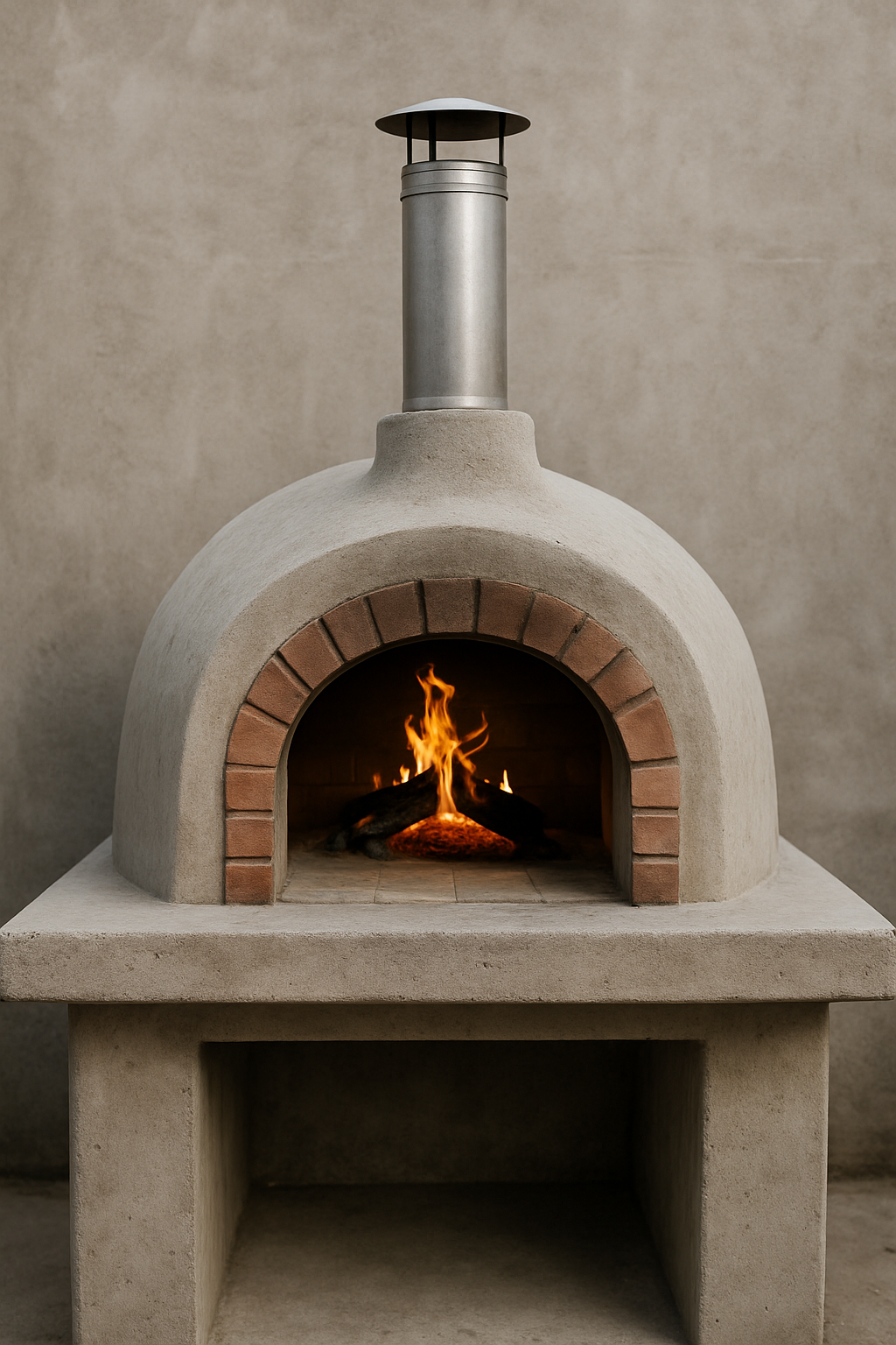 A Pizza Oven With a Wooden Paddle and a Brick Wall Behind It — Next Level Construction Contractors in Gundagai, NSW