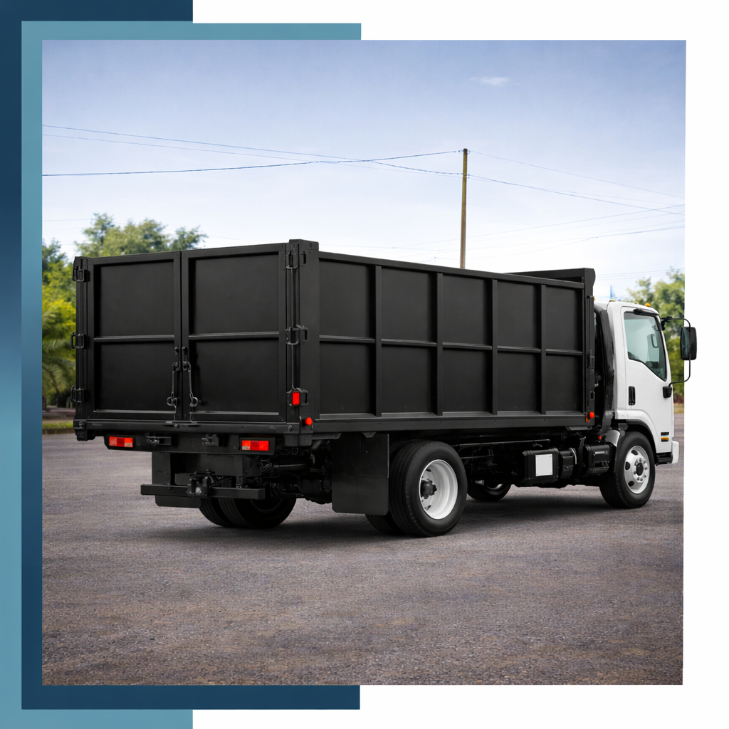 Bull N Bear Dumpster dumpsters in front of a house