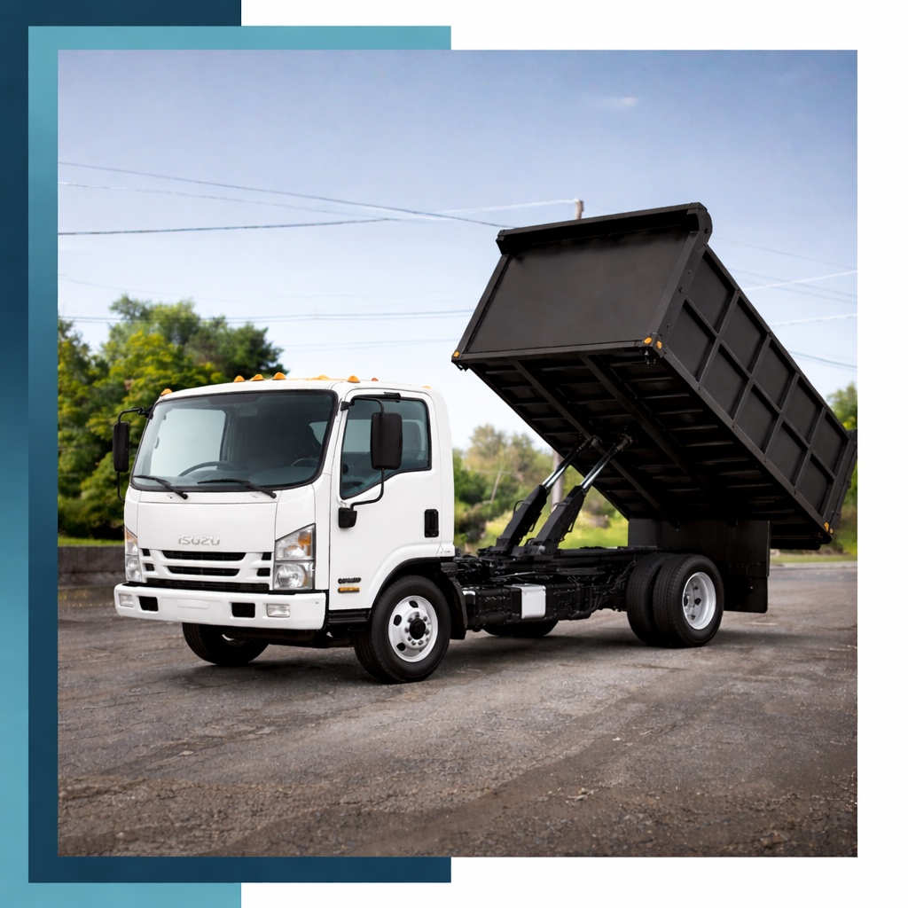 Bull N Bear Dumpster dumpster truck parked on the road