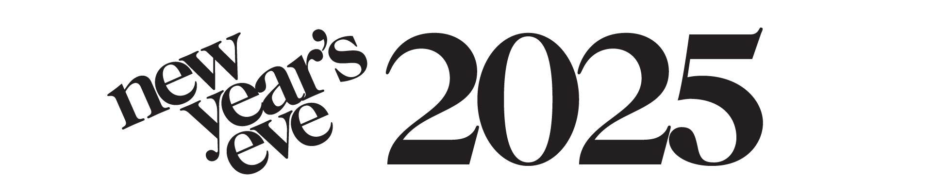 New Year's Eve 2025 in black text.
