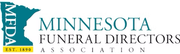 Logo for the Minnesota Funeral Directors Association (MFDA), featuring the state outline in teal and text in black.