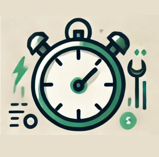 Clock representing fast and hassle free installation