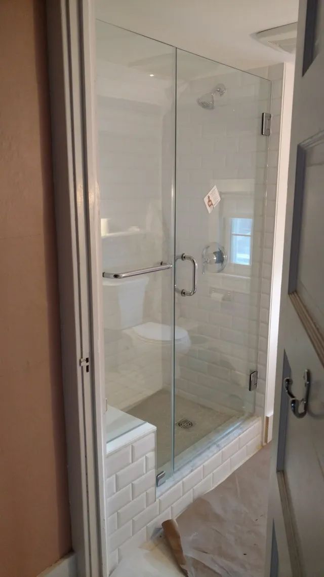 Glass Door of Shower Room — Rochester, NY — Mallo Home Improvements