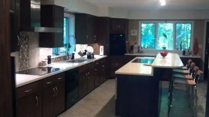 Dark Themed Kitchen — Rochester, NY — Mallo Home Improvements
