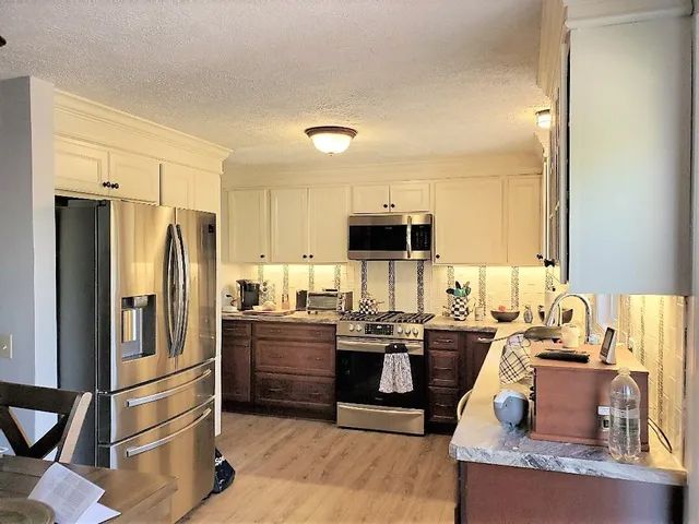 Blue and White Kitchen Design — Rochester, NY — Mallo Home Improvements