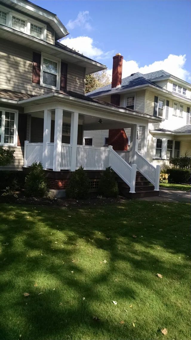 White Handrail of Porch — Rochester, NY — Mallo Home Improvements