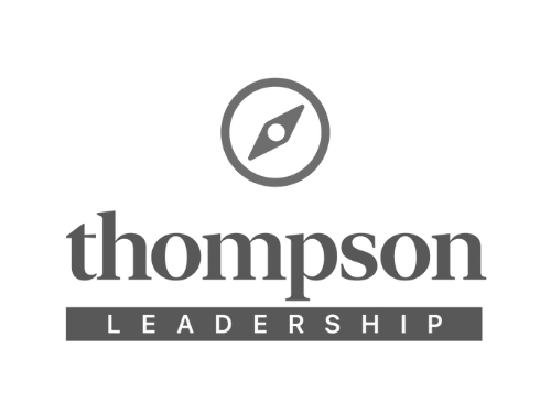 Thompson Leadership logo in grayscale
