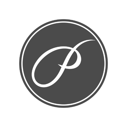 script Pardis L.A. restaurant circle logo in grayscale