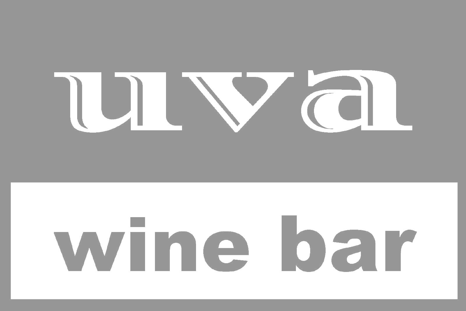 uva wine bar logo in grayscale