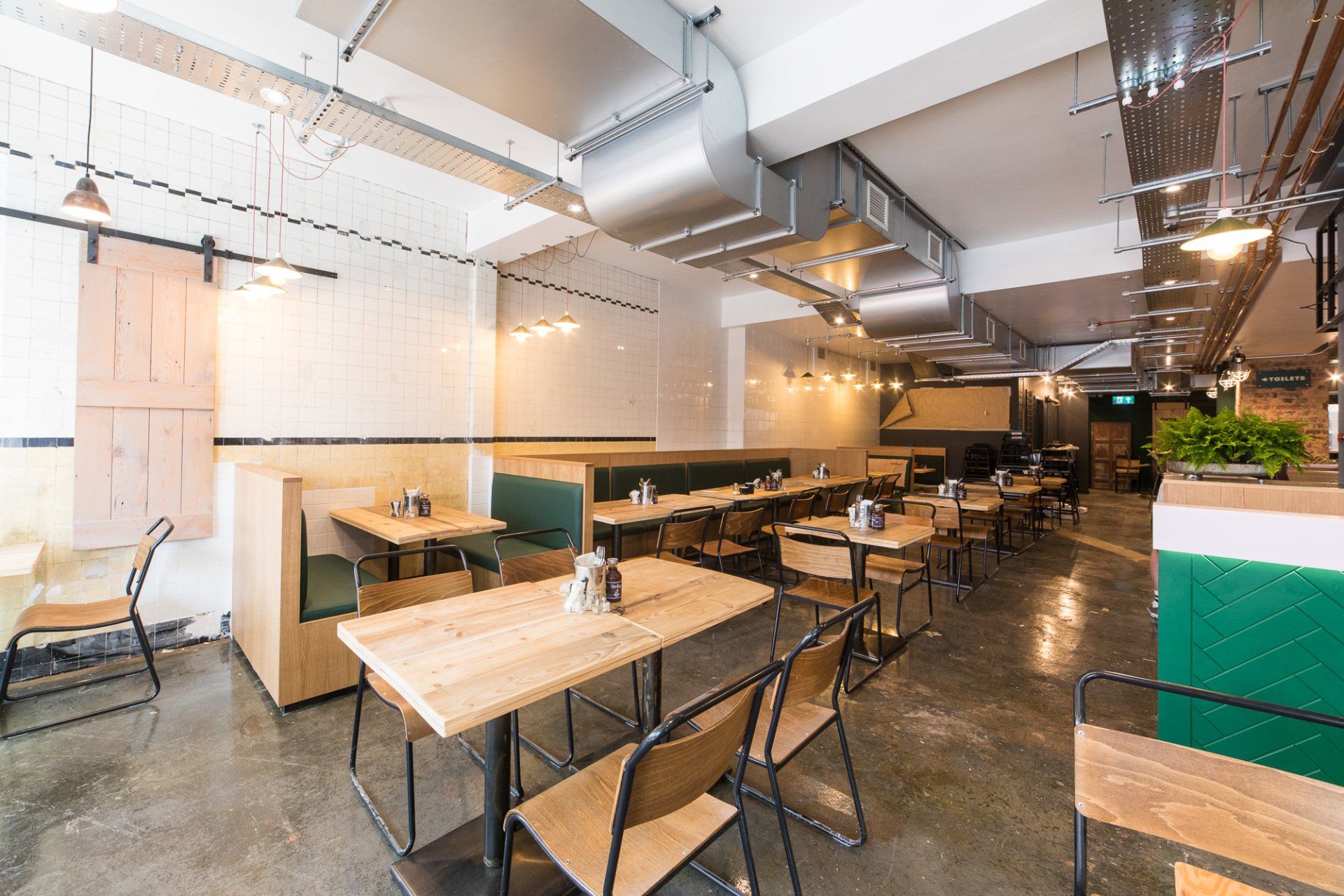 The Pigsty restaurant seating area Bristol