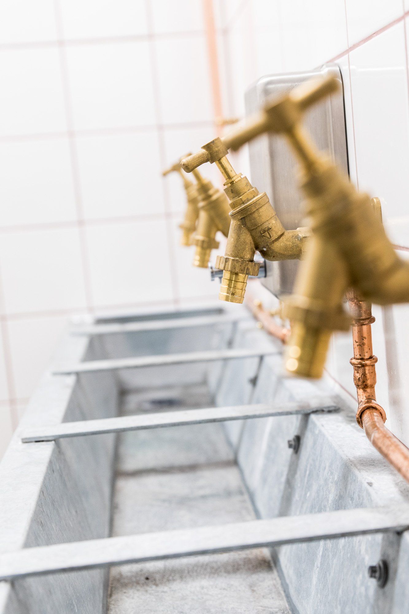 The Pigsty restaurant sinks and taps Bristol