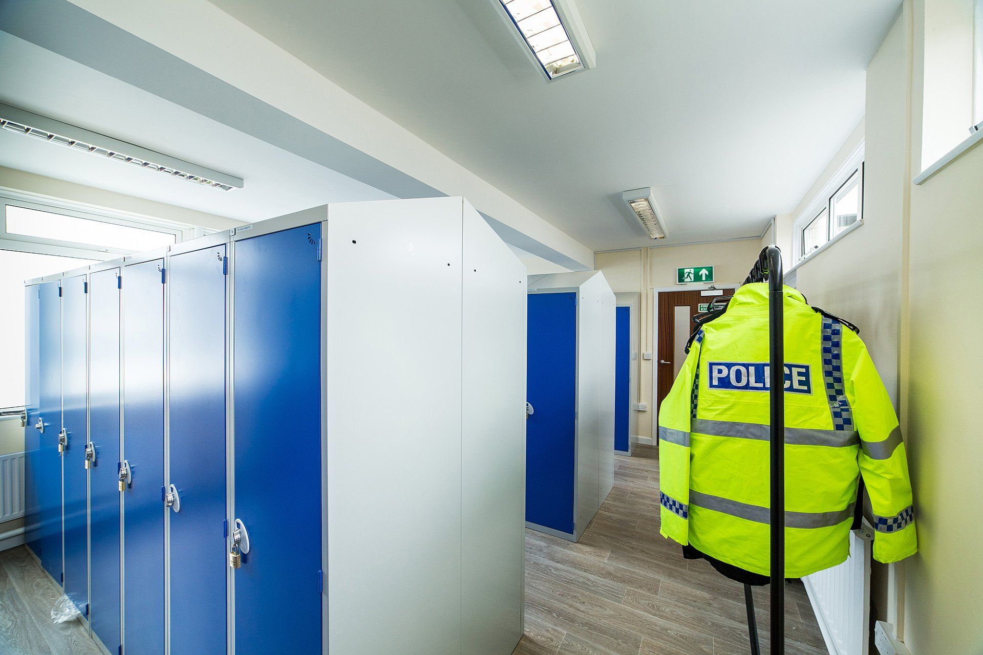 Coleford police station changing room lockers Refurbishment and Fit-Out