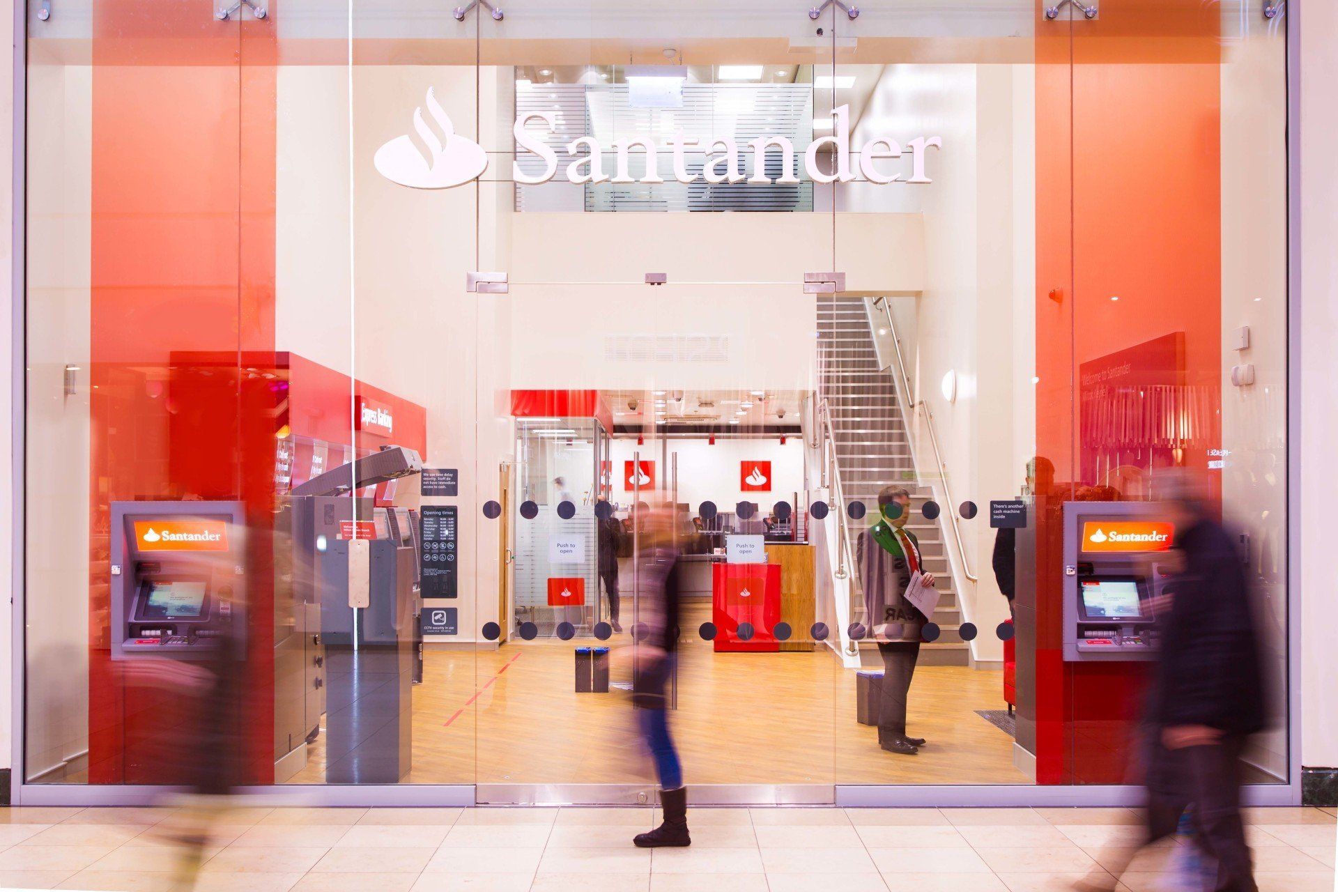 Santander branch entrance Office Refurbishment and Fit-Out Milton Keynes